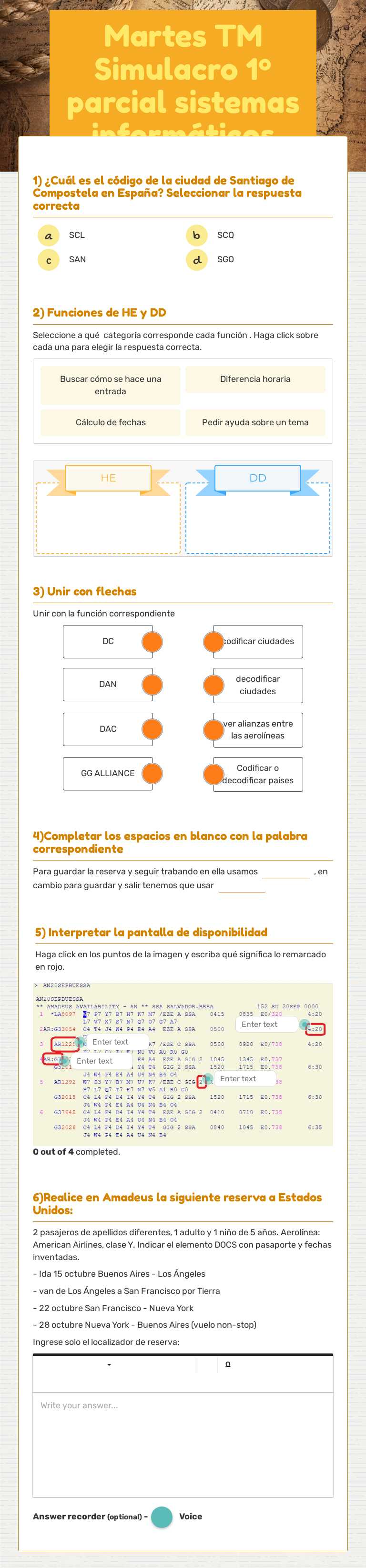 Martes TM Simulacro 1º parcial sistemas informáticos worksheet preview image
