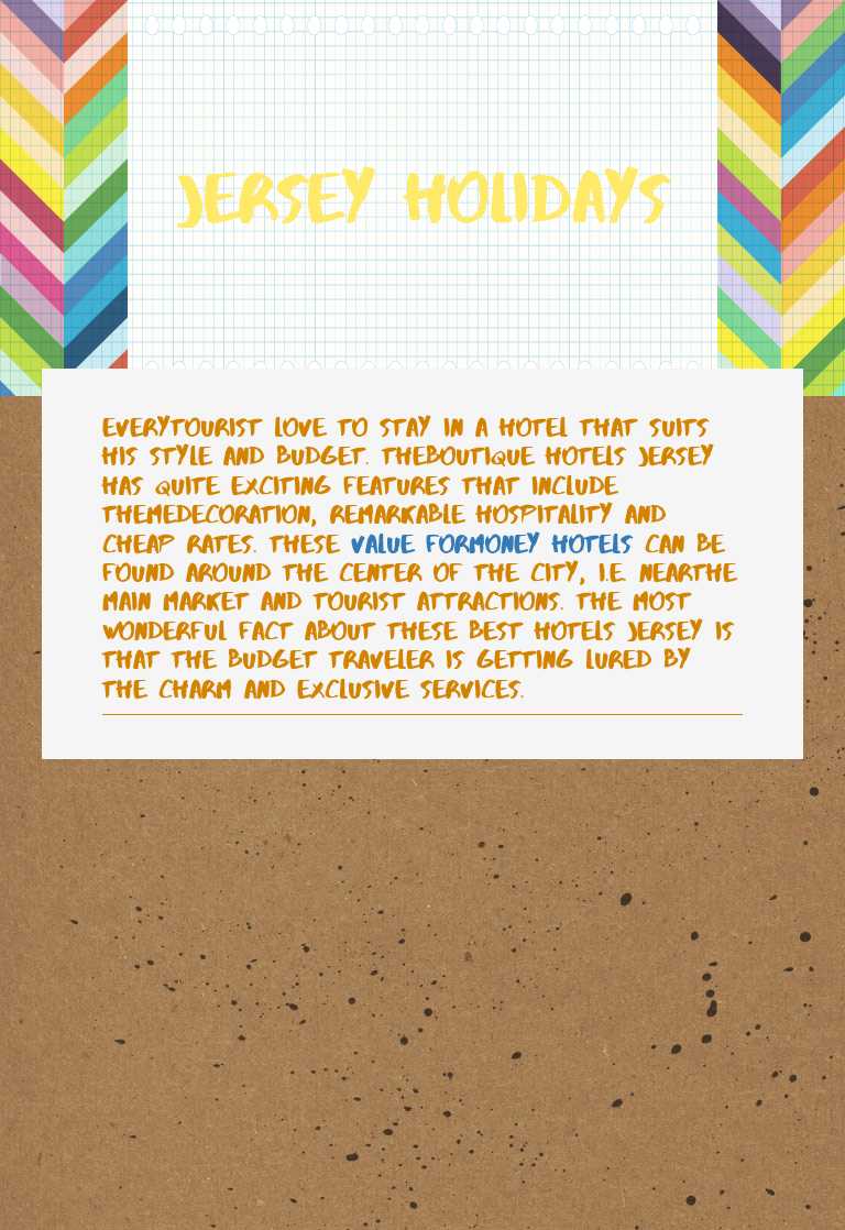 Jersey Holidays worksheet preview image