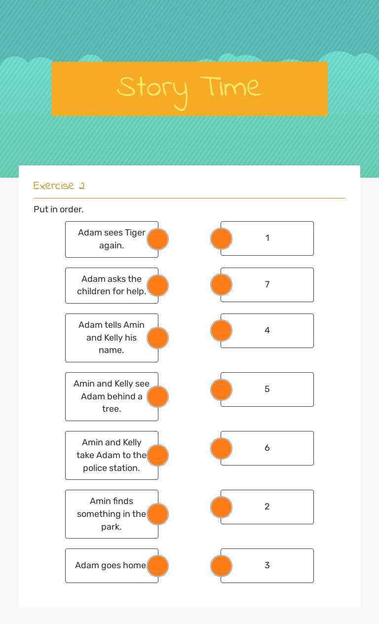 Story Time worksheet preview image