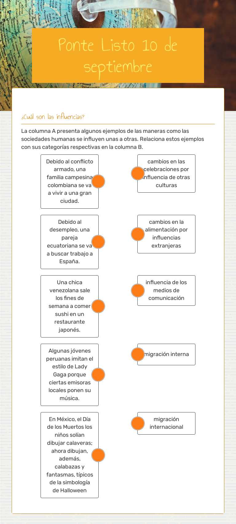 Ponte Listo 10 de septiembre worksheet preview image