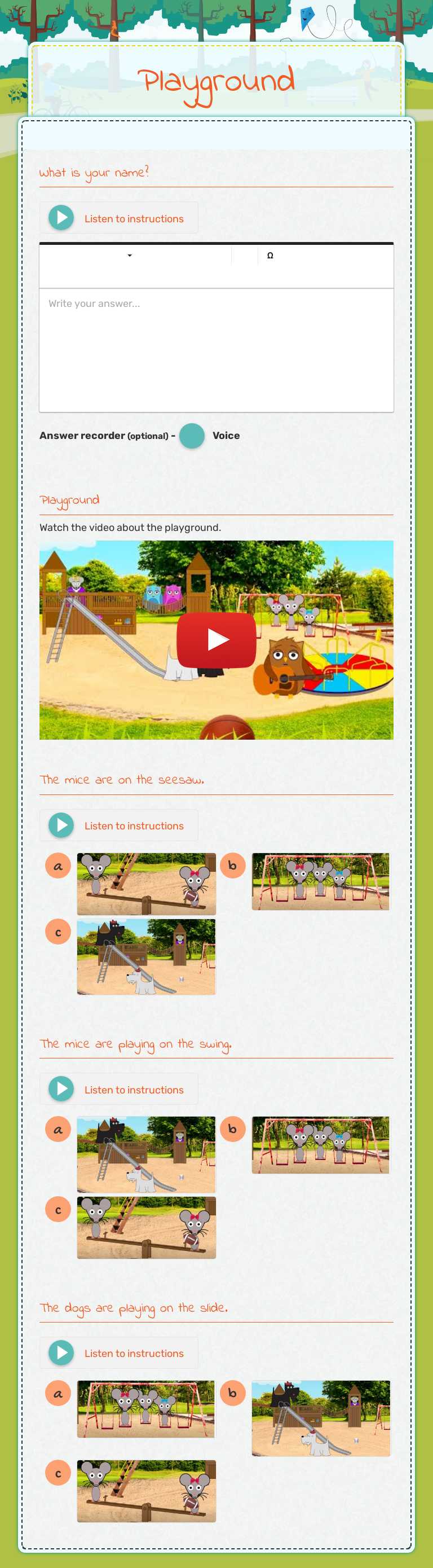 Playground worksheet preview image