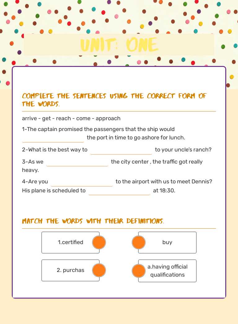 unit: one worksheet preview image