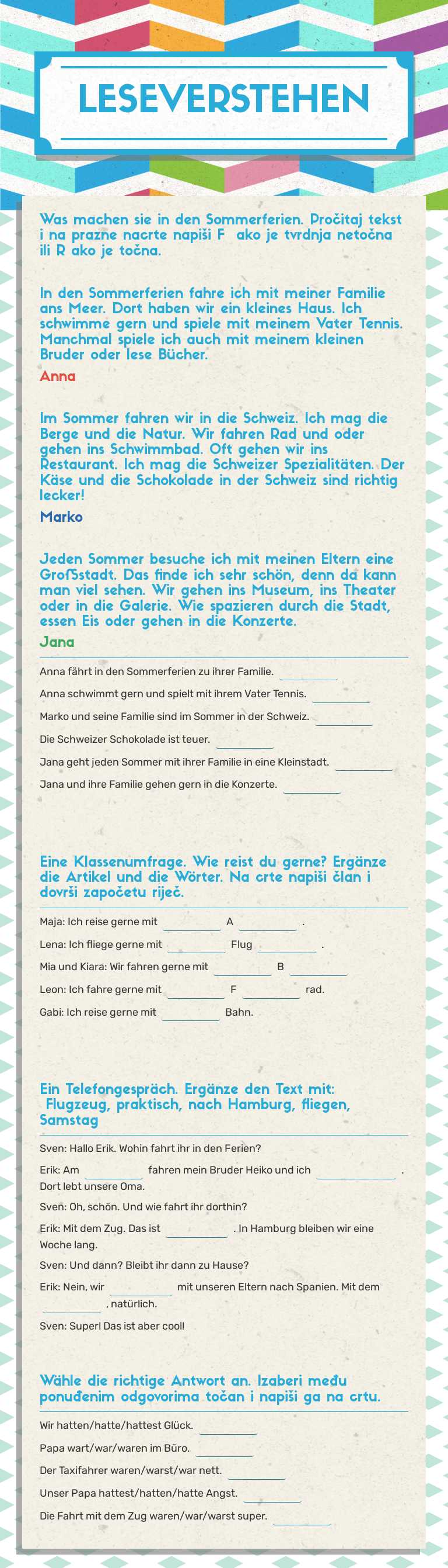 LESEVERSTEHEN worksheet preview image