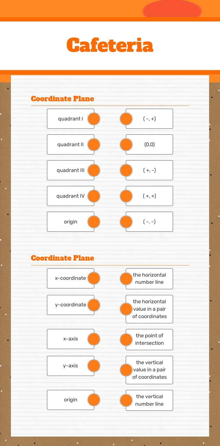 Cafeteria worksheet preview image