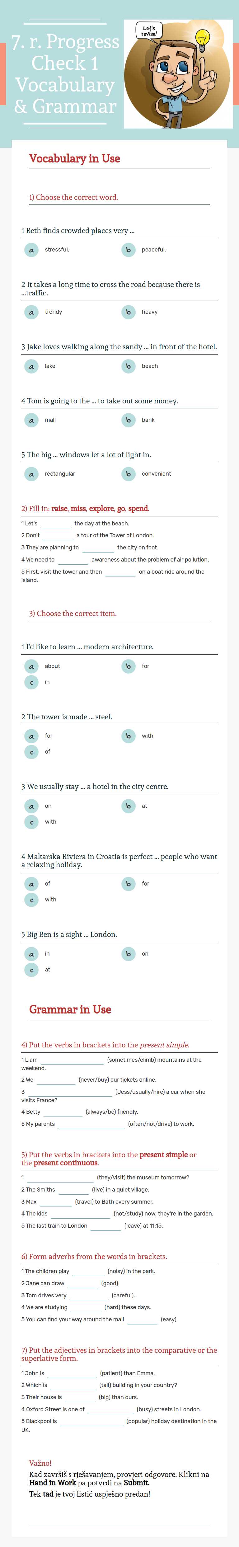 7. r. Progress Check 1
Vocabulary & Grammar worksheet preview image