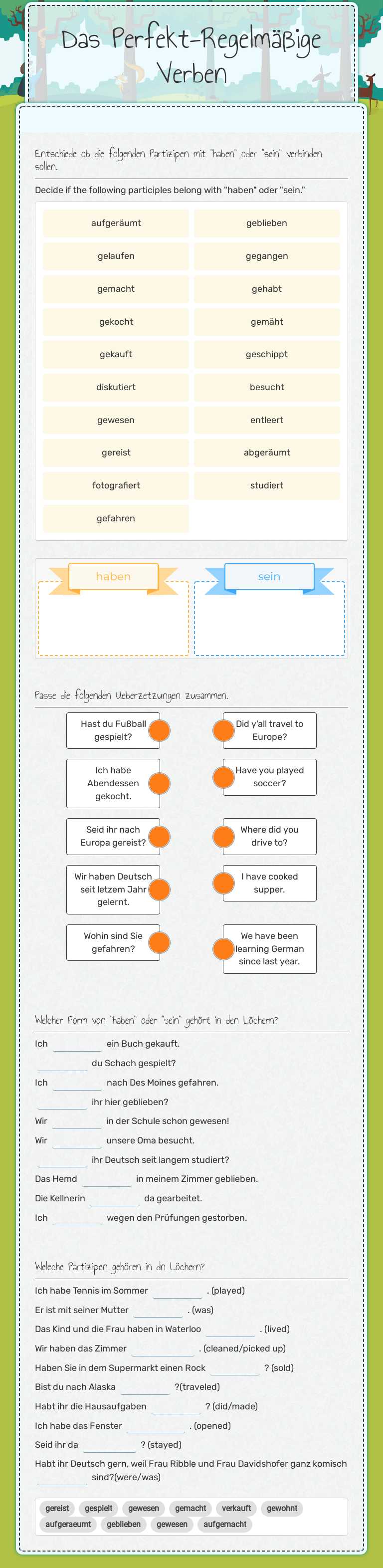Lesné cicavce Other worksheet preview