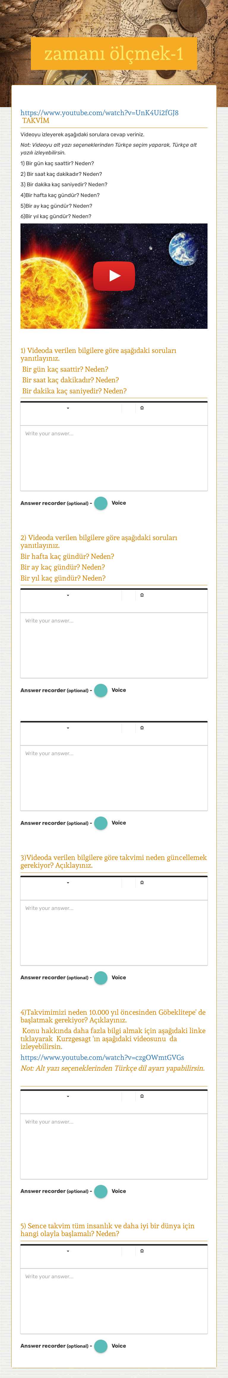 zamanı ölçmek-1 Grade 3 worksheet preview