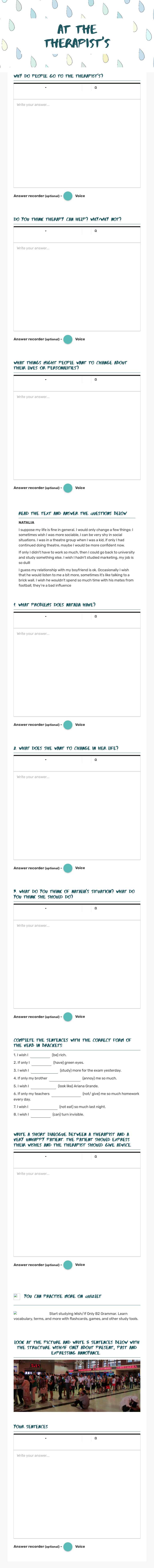 At the therapist's worksheet preview image