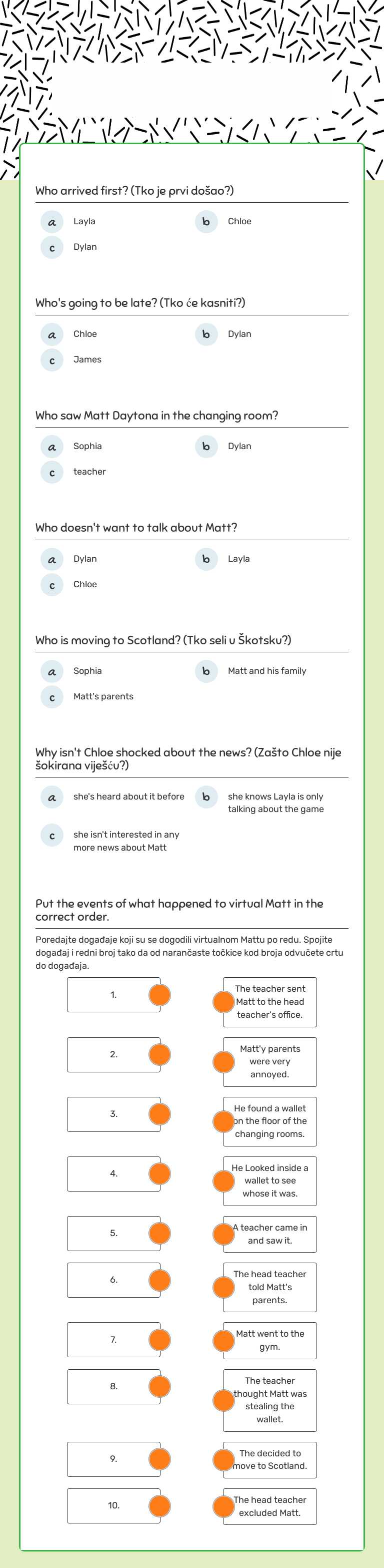 Layla's news worksheet preview image
