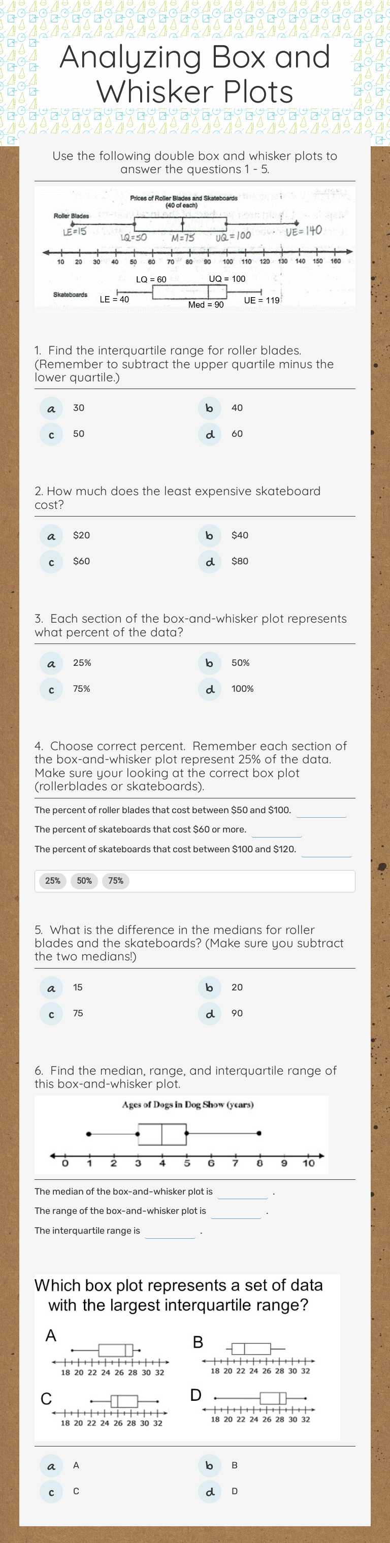 Analyzing Box and Whisker Plots by Brenna Garcia | Interactive ...