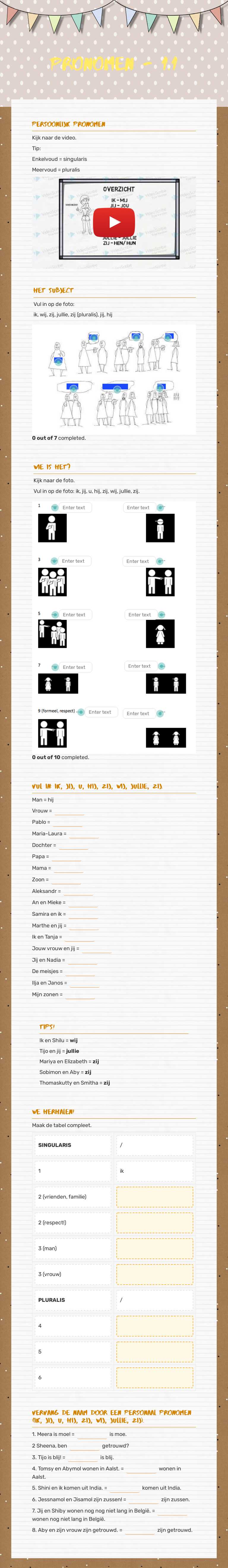 Pronomen - 1.1 Other worksheet preview