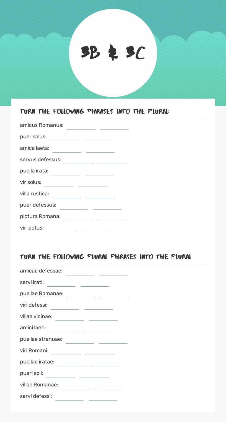 3b & 3c worksheet preview image