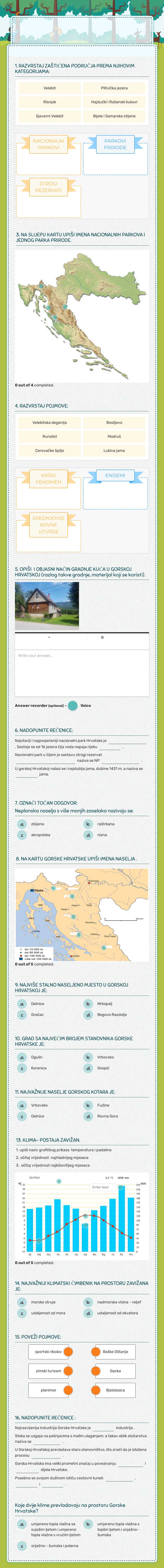 GORSKA HRVATSKA worksheet preview image