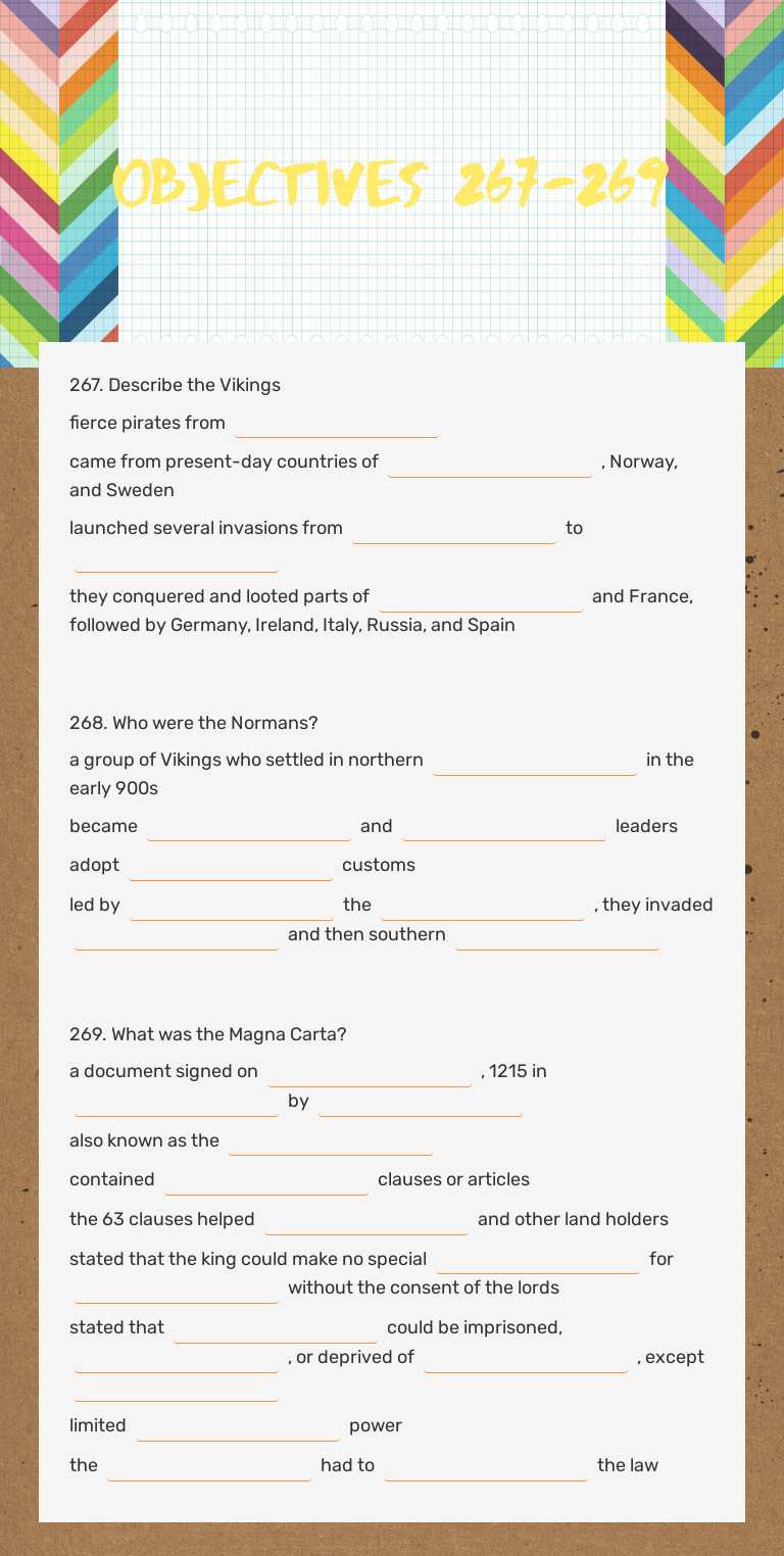 Objectives 267-269 worksheet preview image