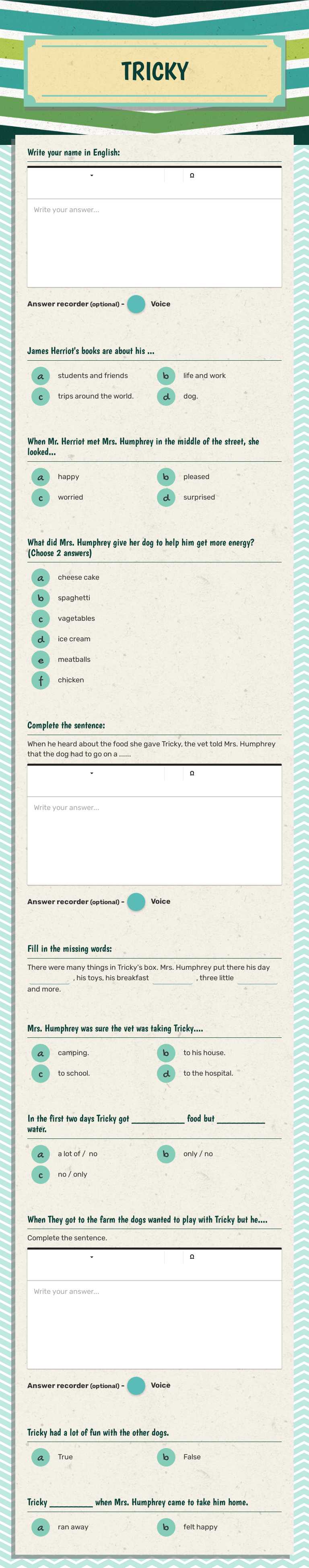 TRICKY Grade 7 worksheet preview