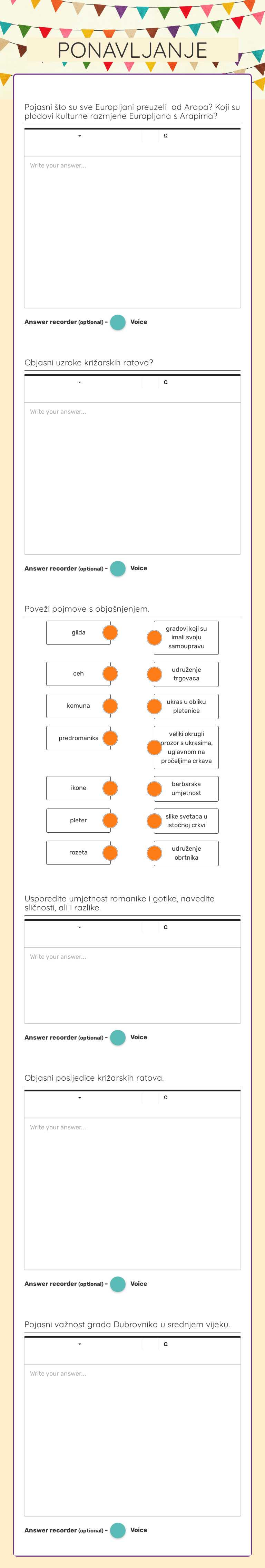 PONAVLJANJE worksheet preview