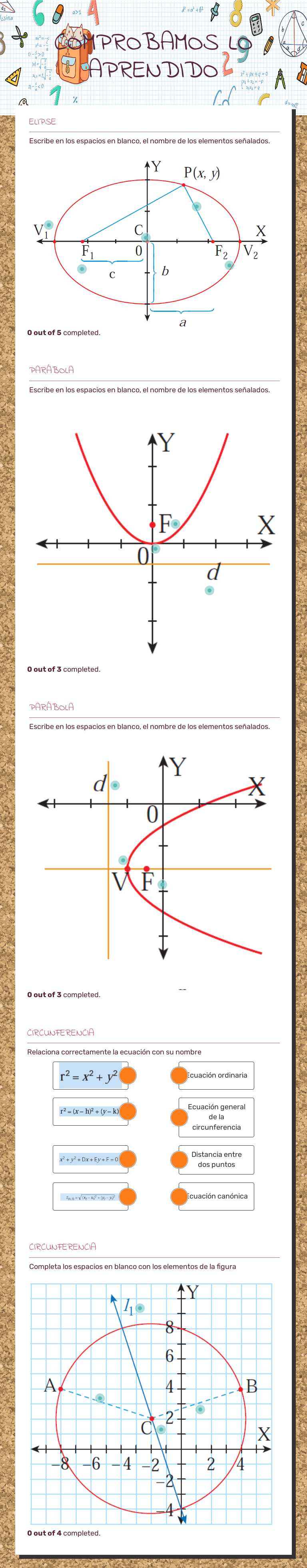 COMPROBAMOS LO APRENDIDO worksheet preview image