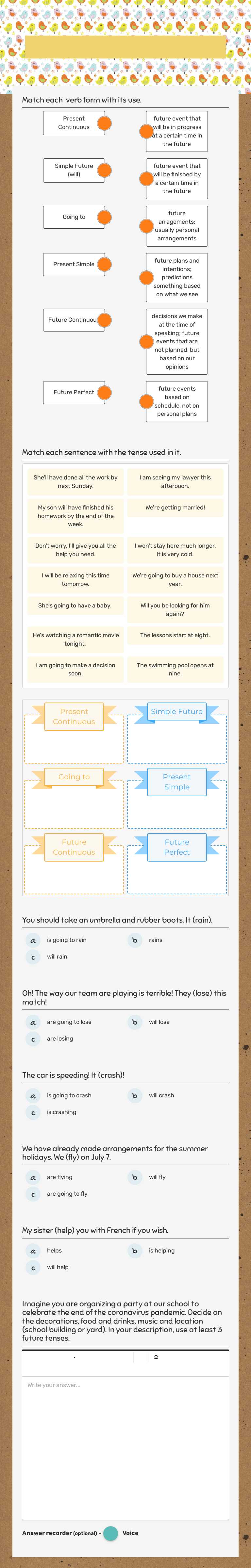 Future forms worksheet preview image