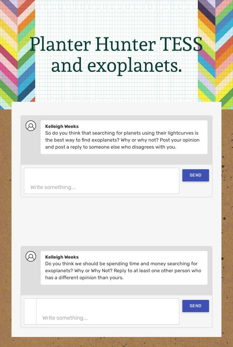 Planter Hunter TESS and exoplanets. worksheet preview image
