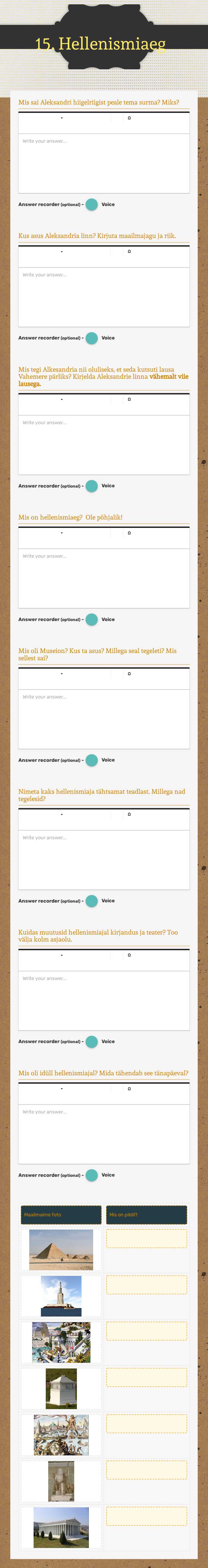 15. Hellenismiaeg worksheet preview image