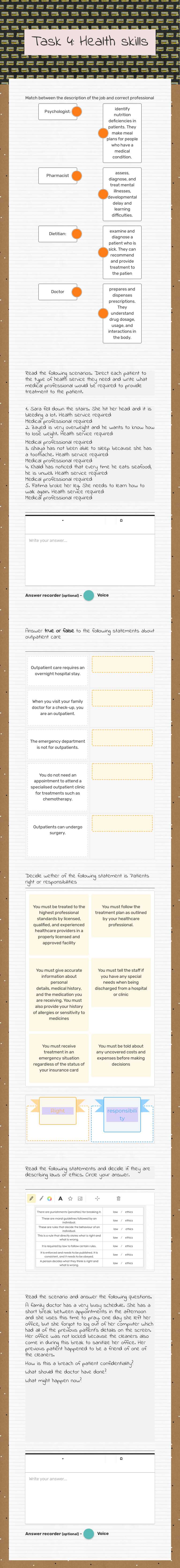 Task 4: Health skills worksheet preview image