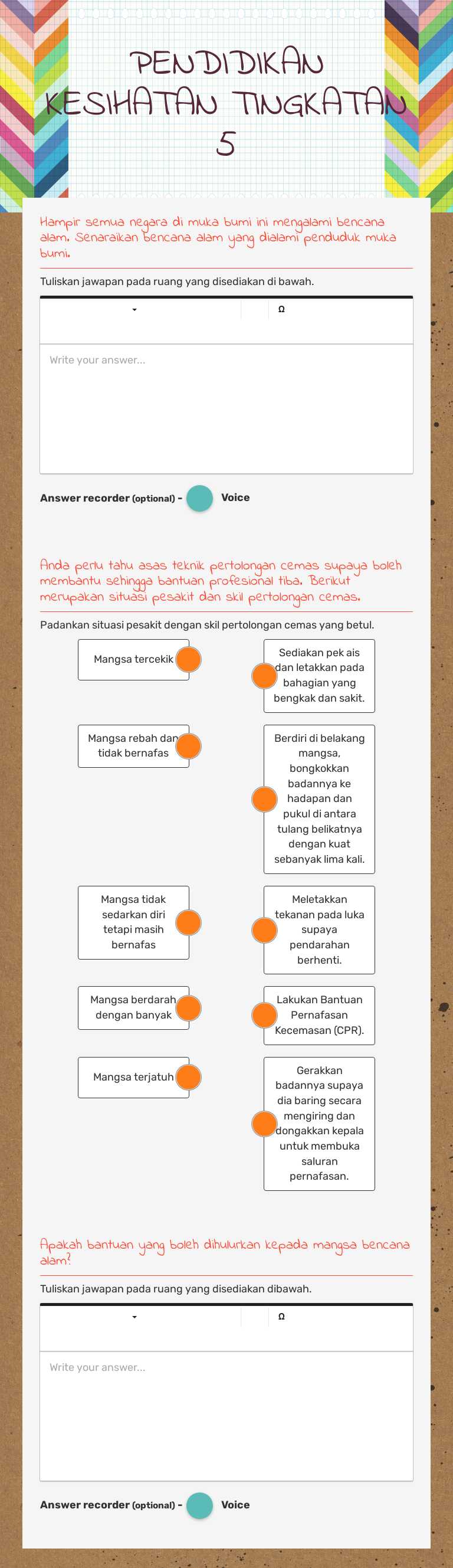 PENDIDIKAN KESIHATAN TINGKATAN 5 worksheet preview image