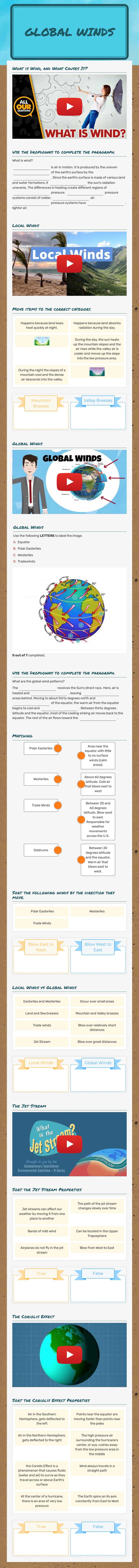 GLOBAL Winds worksheet preview image