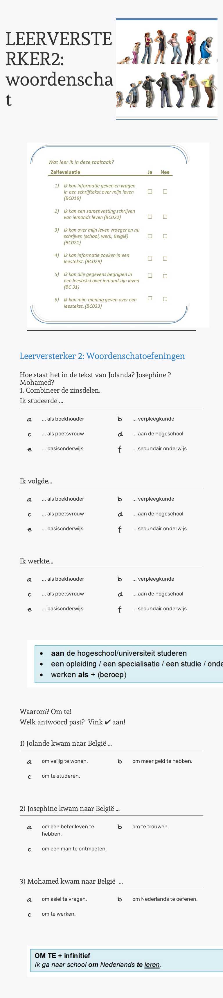 LEERVERSTERKER2: woordenschat Grade 2 worksheet preview