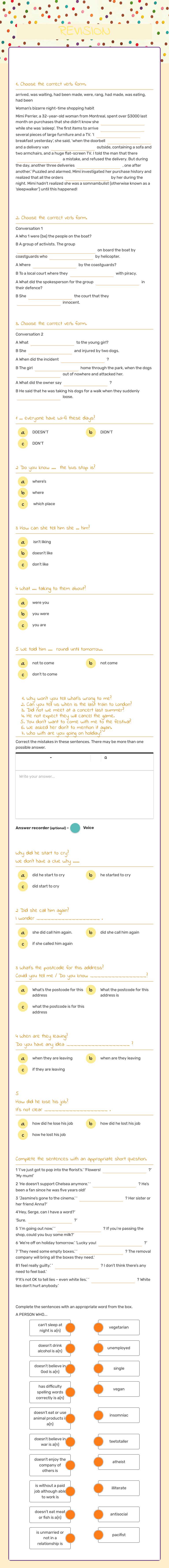 REVISION worksheet preview image