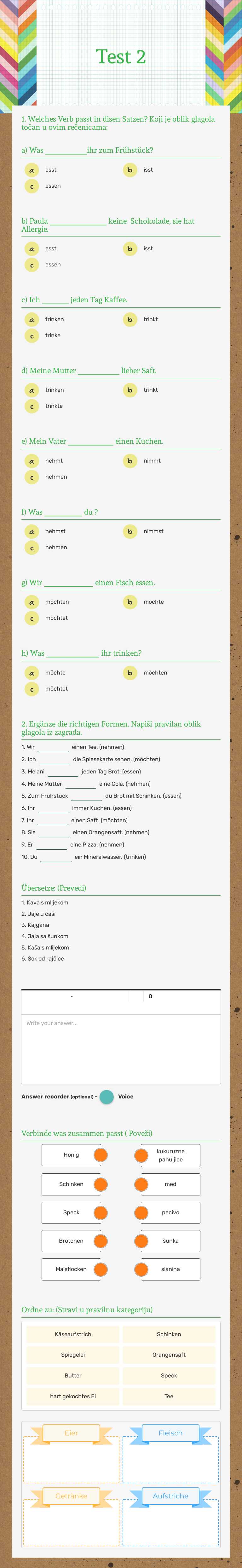 Test 2 worksheet preview image