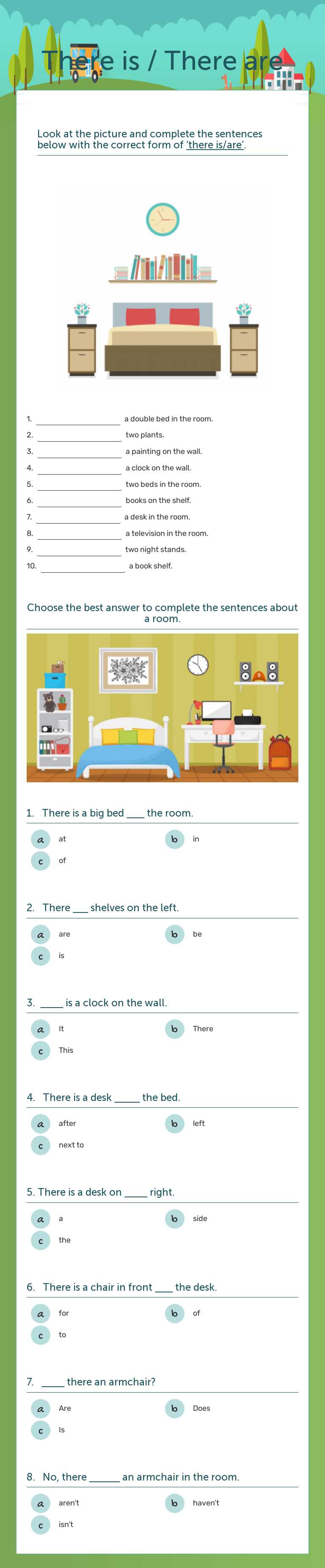 There is / There are worksheet preview image
