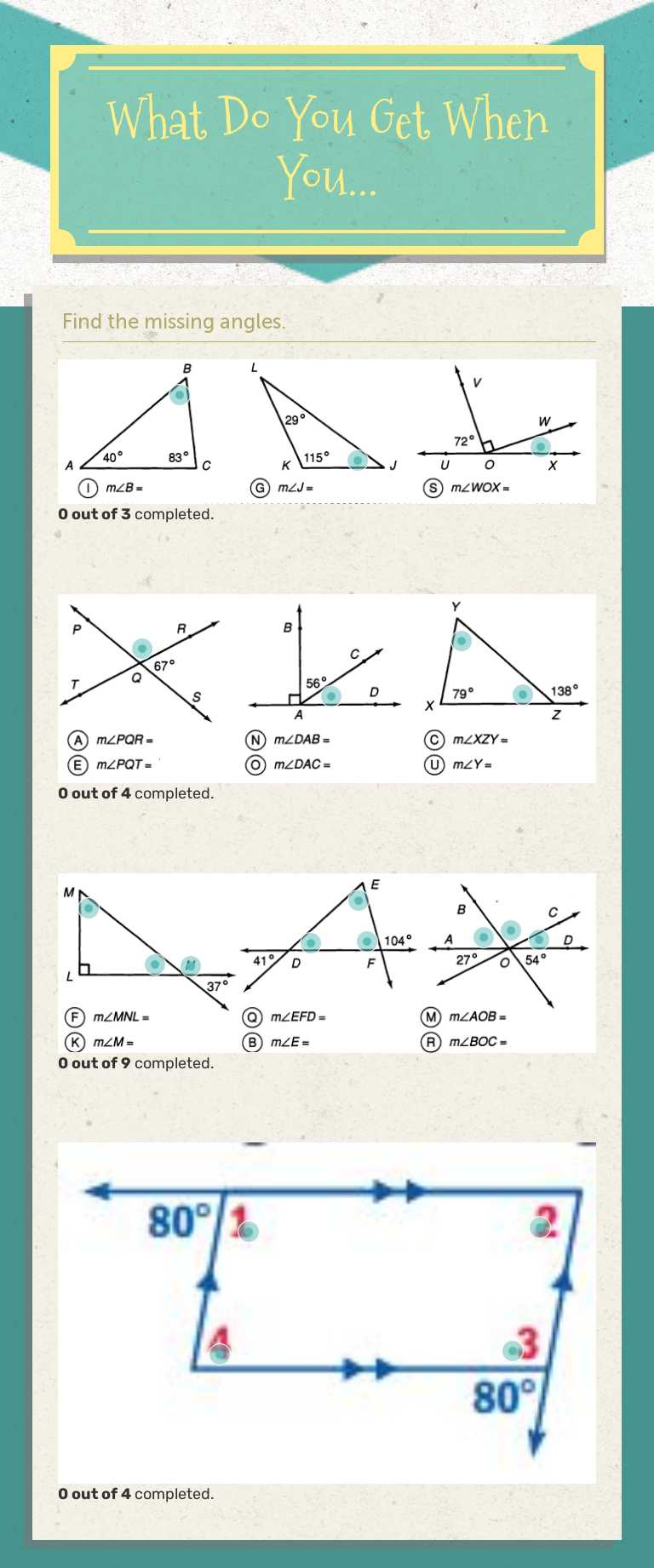 What Do You Get When You... Grade 8 worksheet preview
