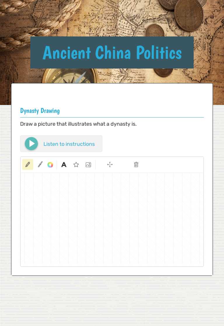 Ancient China    Politics worksheet preview image