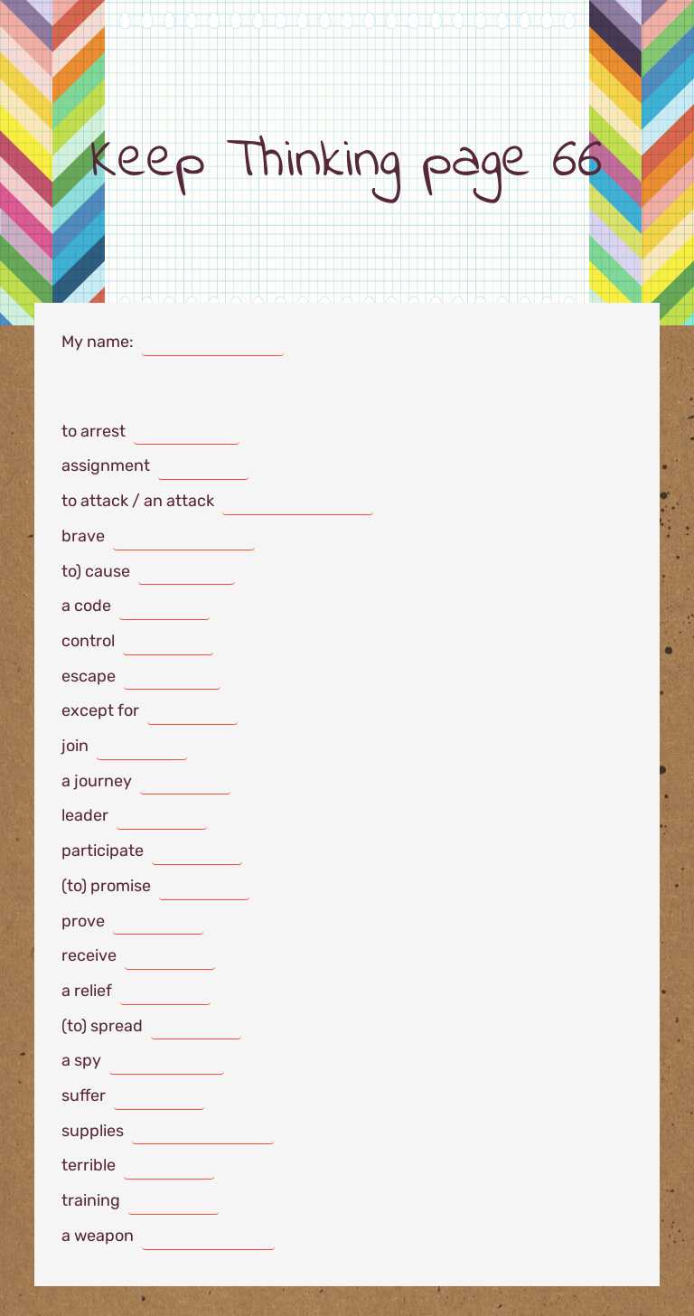 Keep Thinking page 66 Grade 8 worksheet preview