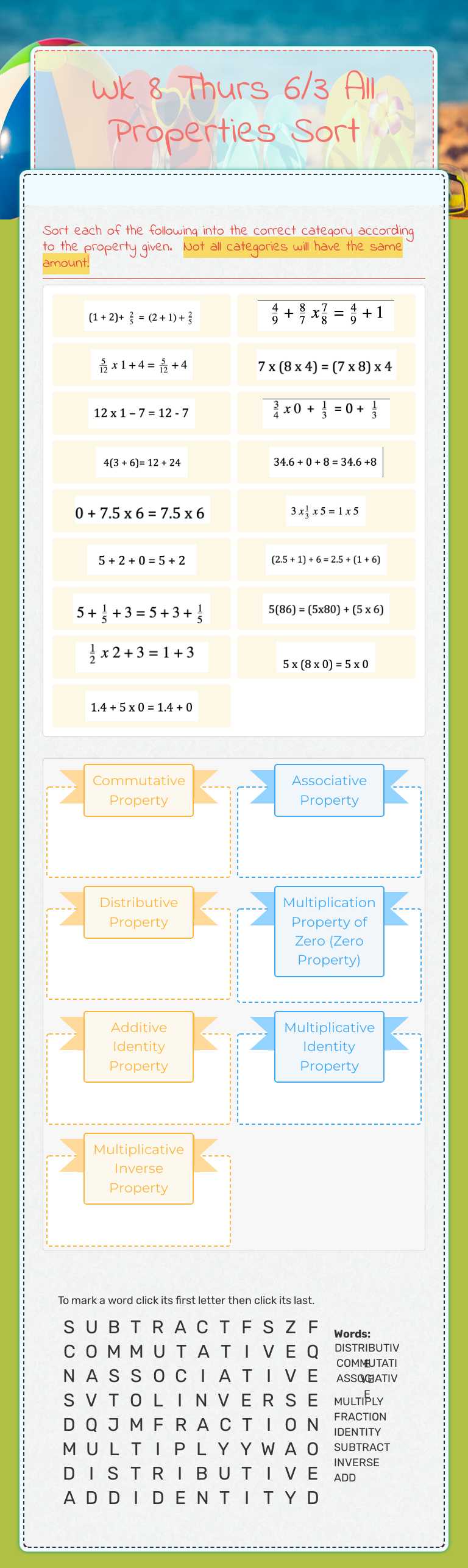 Wk 8 Thurs 6/3 All Properties Sort worksheet preview image