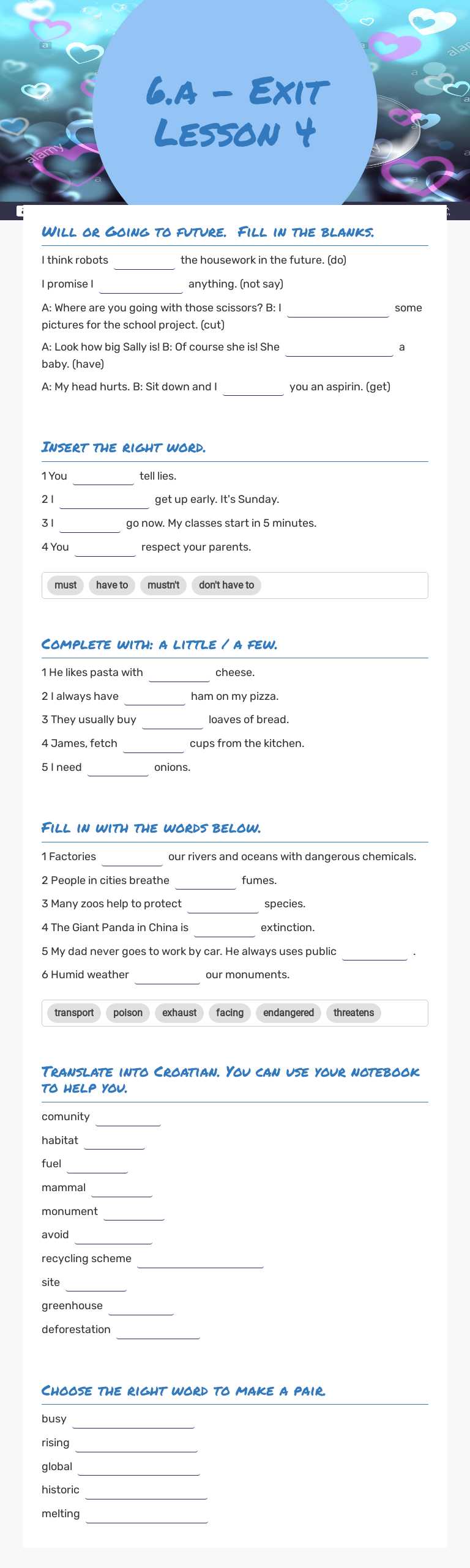 6.a - Exit Lesson 4 Grade 6 worksheet preview