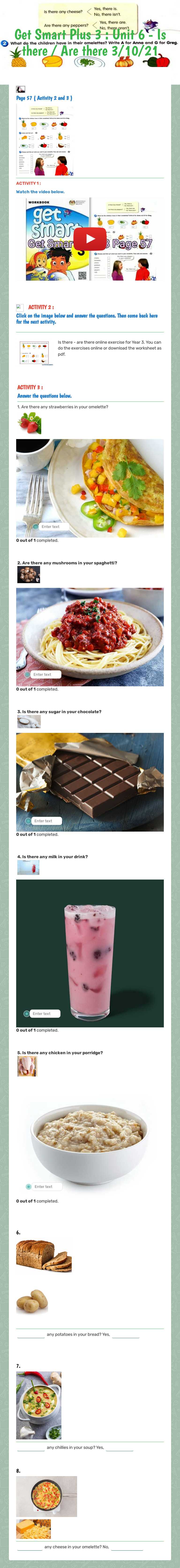Get Smart Plus 3 : Unit 6 - Is there / Are there 3/10/21 worksheet preview image