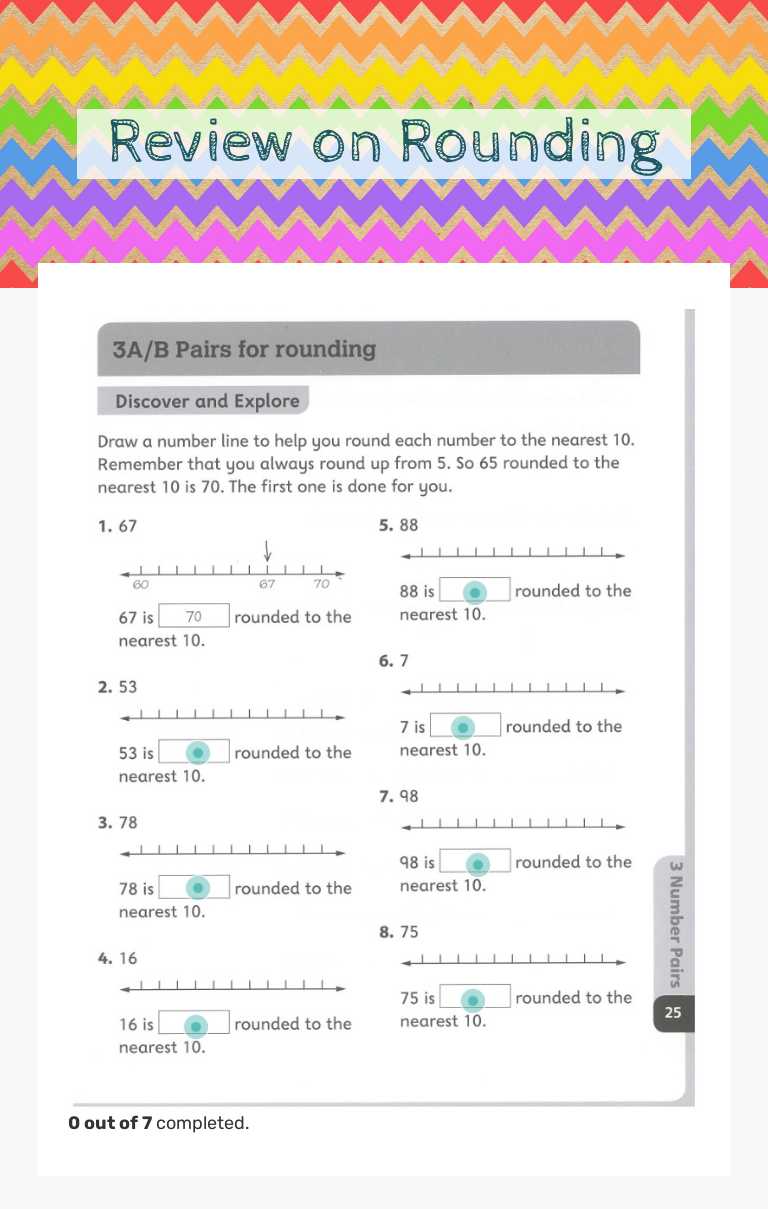 Review on Rounding worksheet preview image