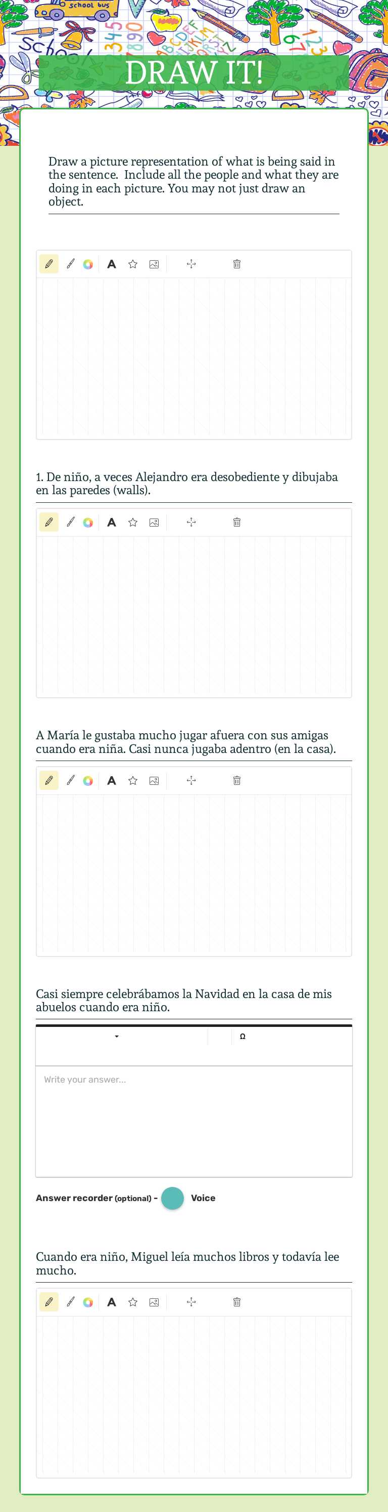 DRAW IT! Grade 5 worksheet preview