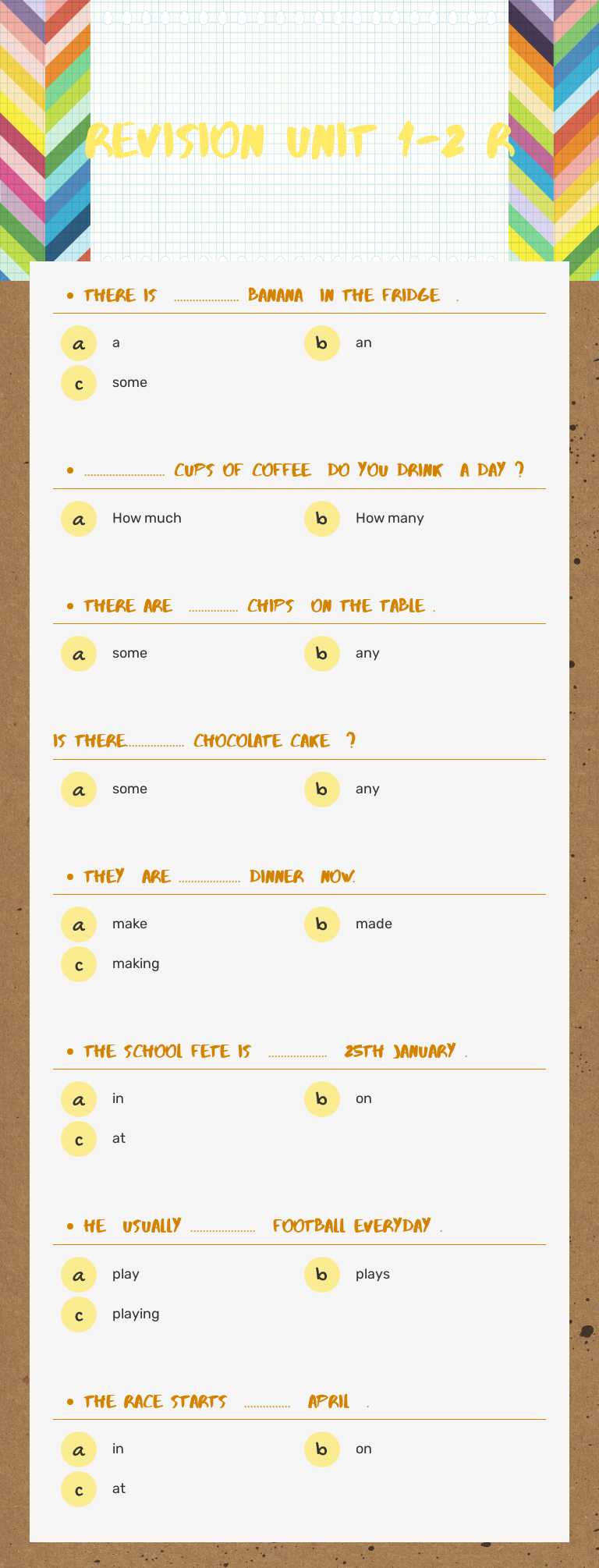 Revision unit 1-2 r worksheet preview image