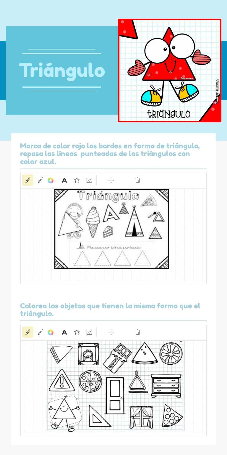 Triángulo worksheet preview image
