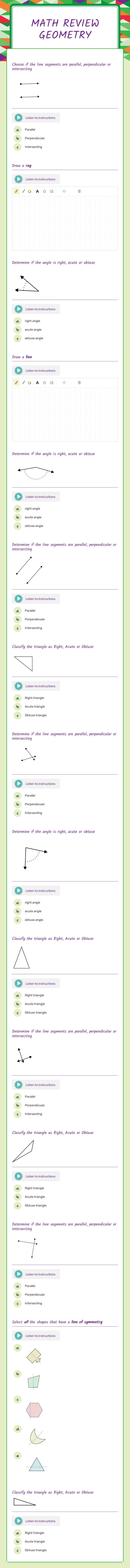 math Review
Geometry worksheet preview image