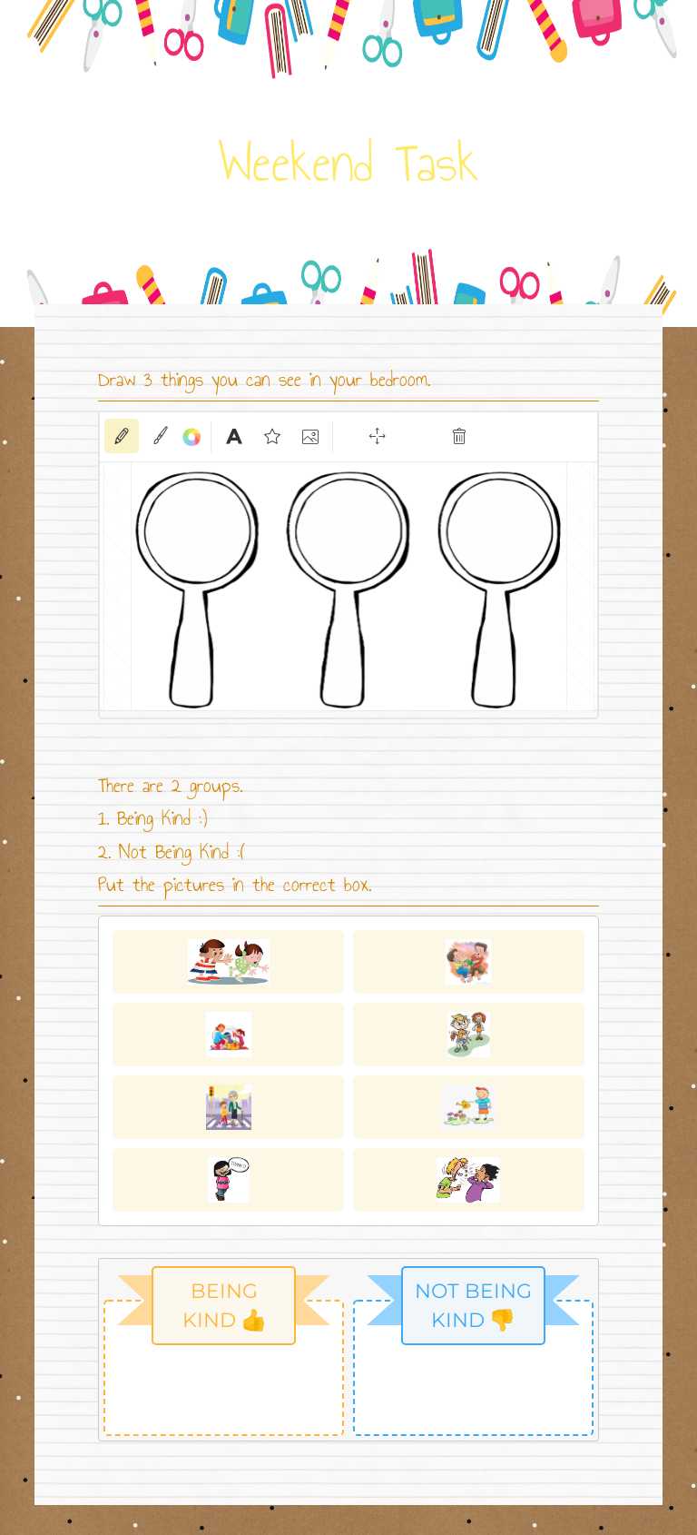 Weekend Task worksheet preview image