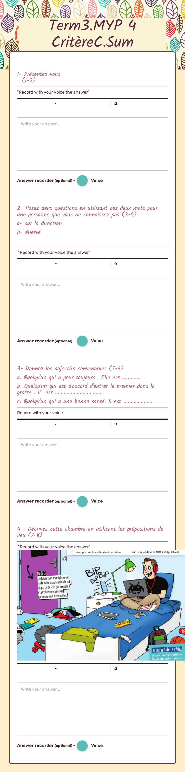 Term3.MYP 4 
CritèreC.Sum worksheet preview image