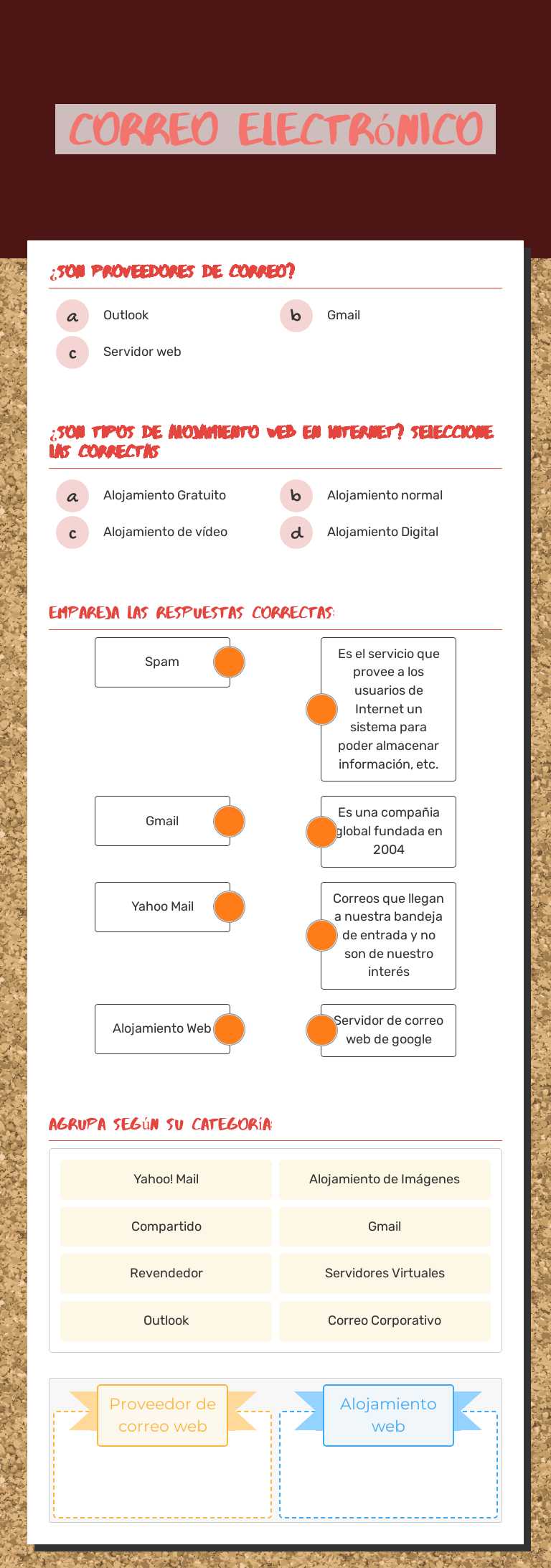 Correo electrónico worksheet preview image