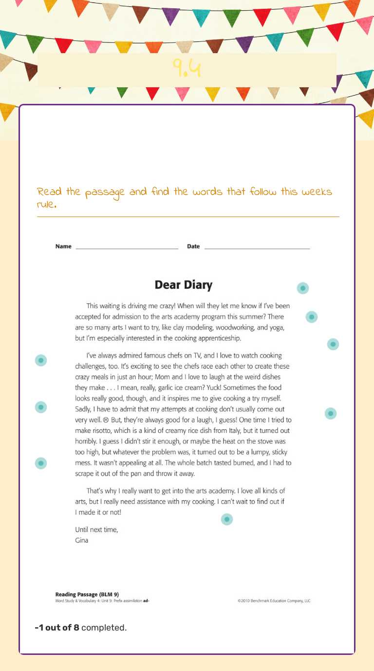 9.4 Grade 6 worksheet preview