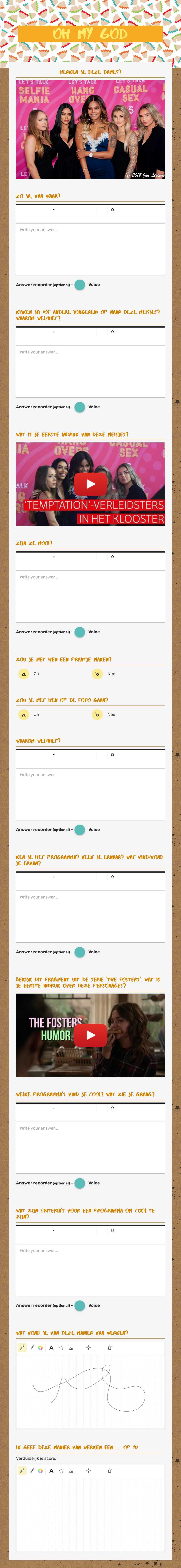 Oh My God worksheet preview image