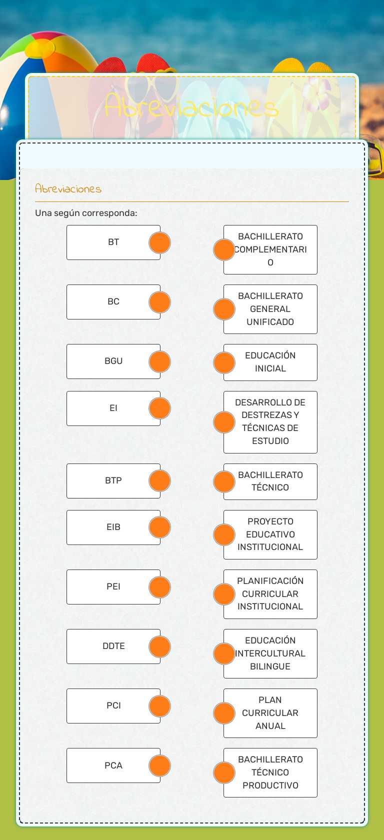 Abreviaciones worksheet preview image