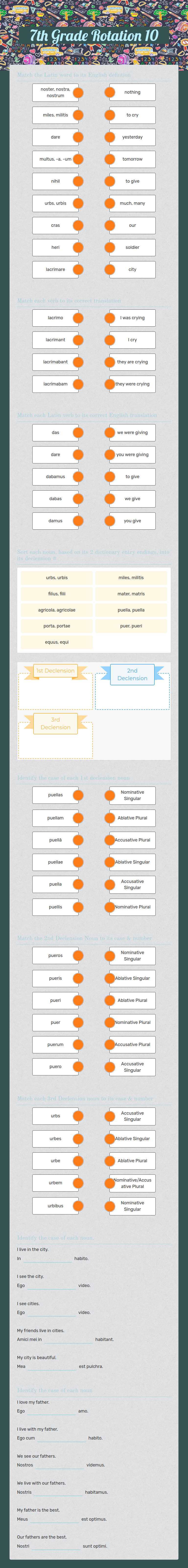 7th Grade Rotation 10 worksheet preview image