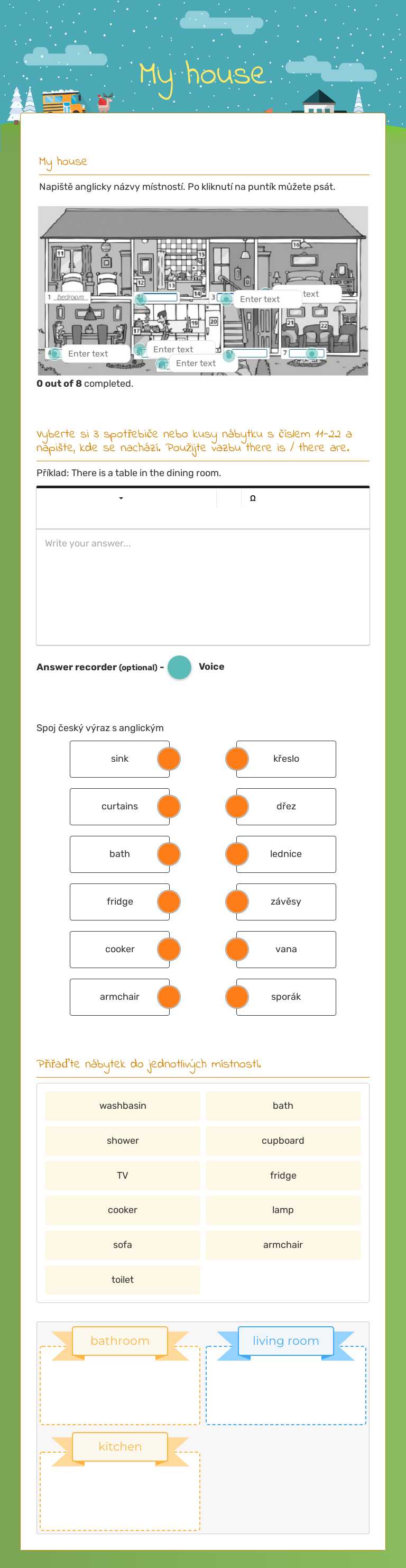 My house Grade 2 worksheet preview